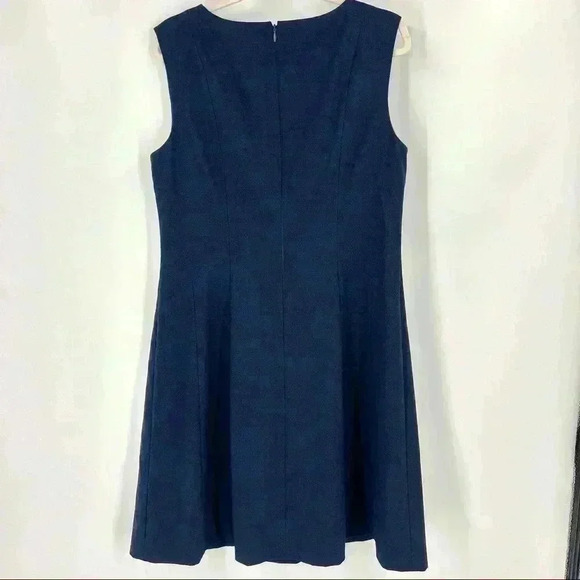 Alex/Marie Women's Navy Blue Shift Sleeveless Lined Career Dress Size 12 - Picture 2 of 9